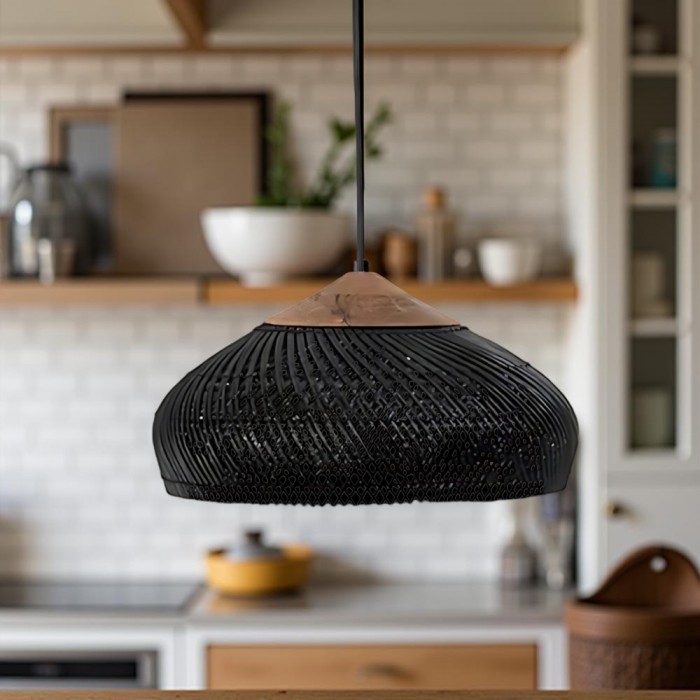Retro Bohemian Rattan Pendant Light HL3389