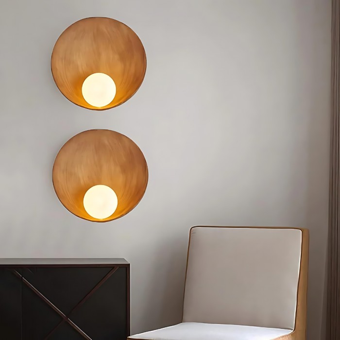Serenity Modern Resin Japandi Metal Wall Lamp HL3346