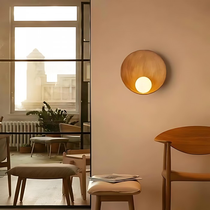 Serenity Modern Resin Japandi Metal Wall Lamp HL3346