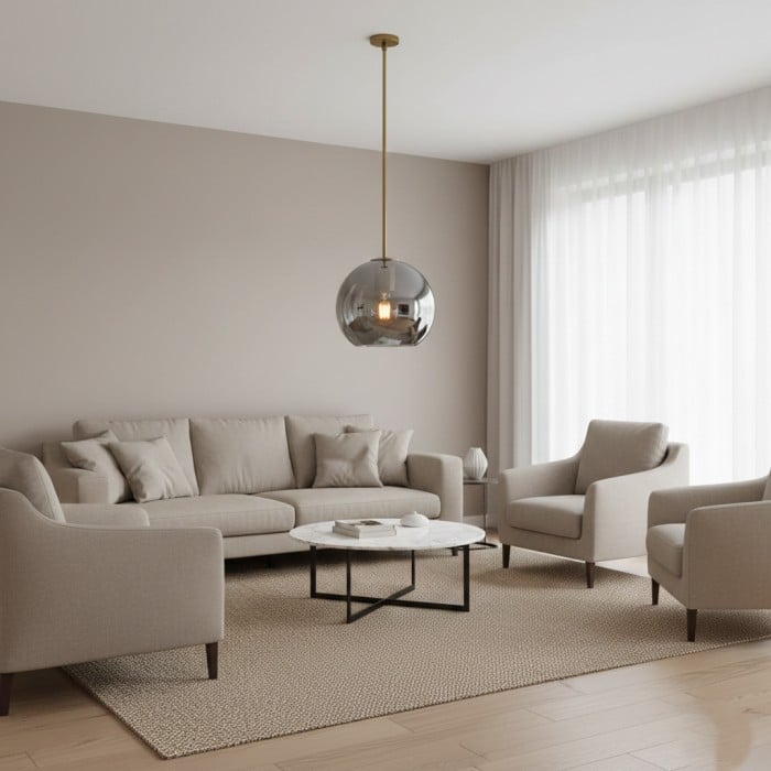 Solara Nordic bolvormige glazen hanglamp HL3496