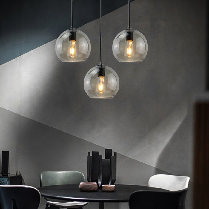 Solara Nordic bolvormige glazen hanglamp HL3496