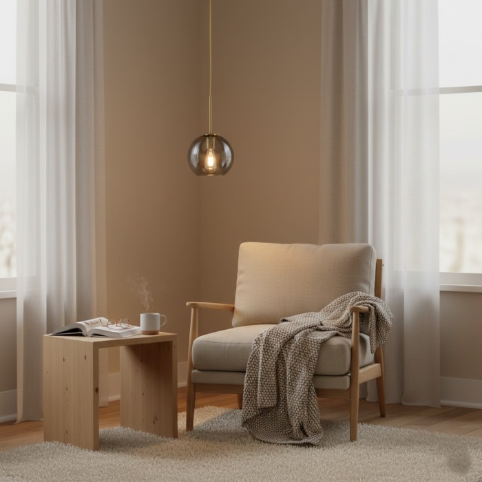 Solara Nordic bolvormige glazen hanglamp HL3496