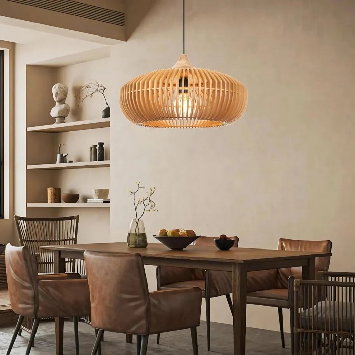 Suspension en bois Japandi Halo of Zen HL3390