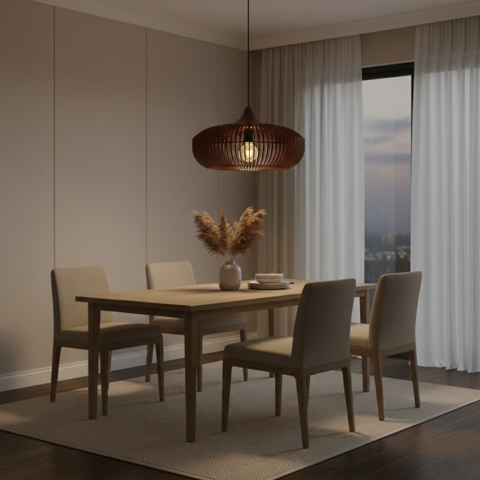 Suspension en bois Japandi Halo of Zen HL3390