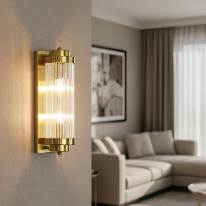 The Offset Pillar Wall Light HL3345