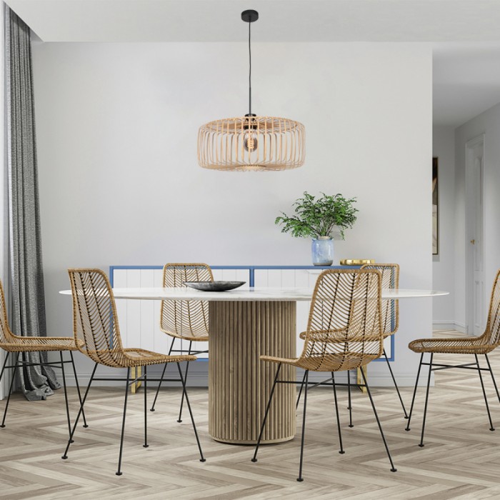 The Solar Illusion Bamboo Pendant Light HL3451