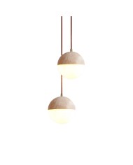 Travertine Ball Pendant Light HL3469
