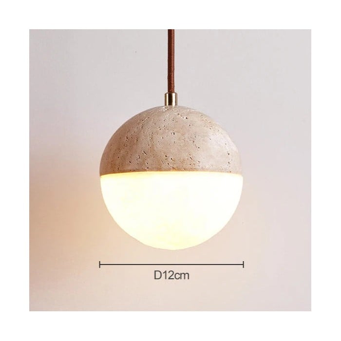 Travertine Ball Pendant Light HL3469