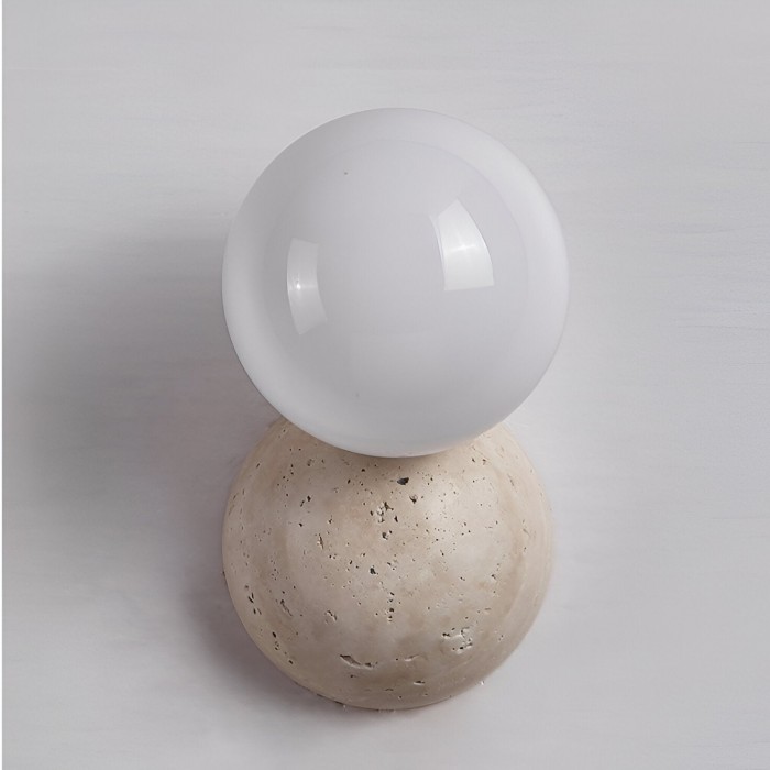 Travertine Round Glass Wall Fixture HL3492