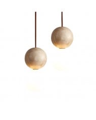 Travertine Stone Cream Retro Minimalist LED Pendant Light HL3466