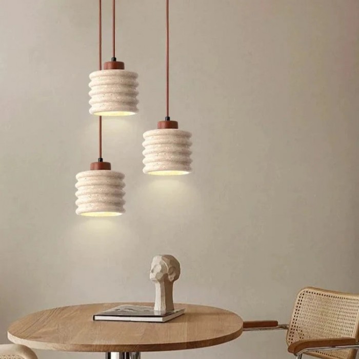 Travertine Yellow Cave Stone Pendant Light HL3488