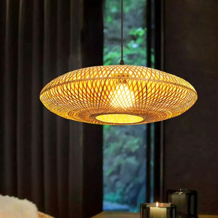 Treasure of the Dawn Bamboo Rattan Pendant Light HL3452