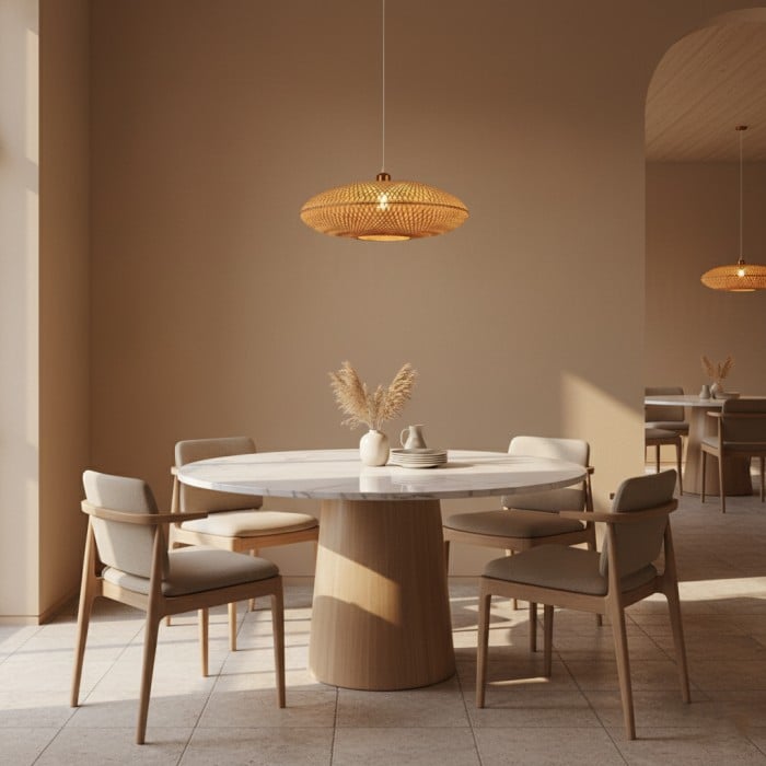 Treasure of the Dawn Bamboo Rattan Pendant Light HL3452