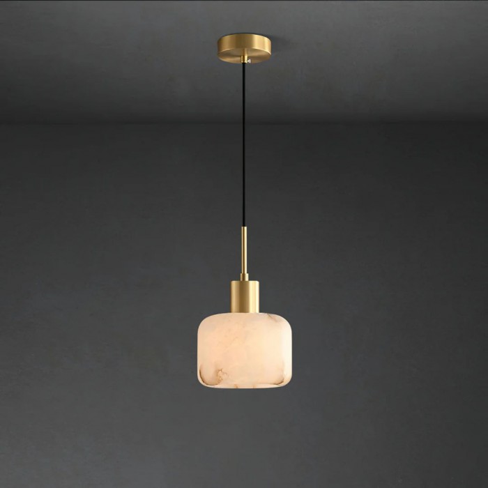 Velia Acorn Alabaster Minimalist Pendant Light HL3497