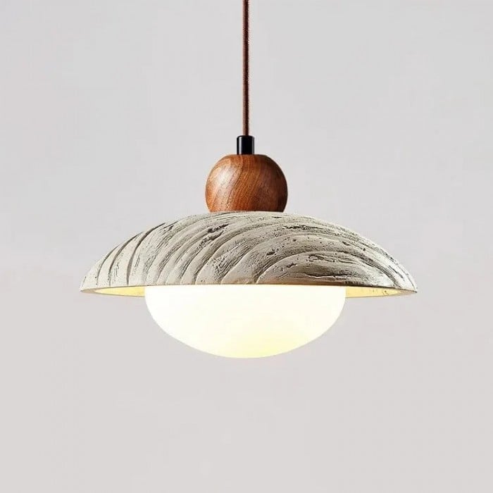 Wabi-sabi Style Travertine Cement Pendant Light HL3484