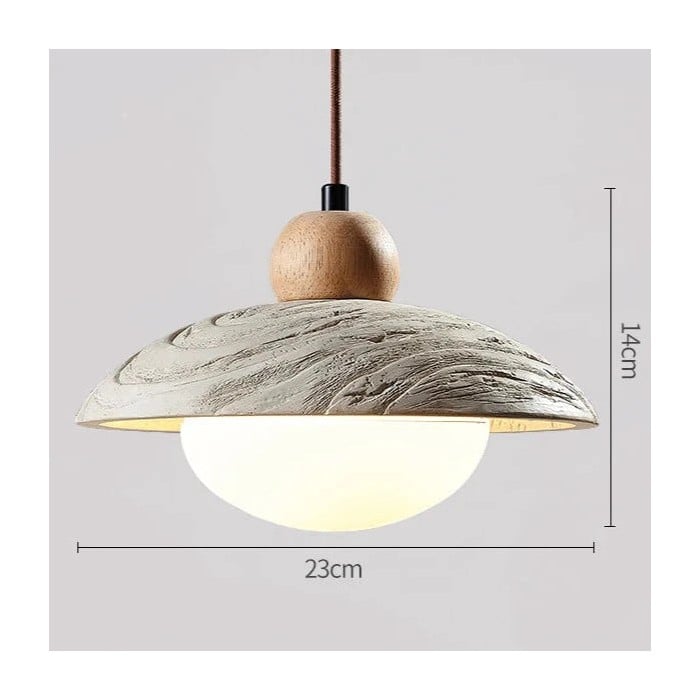 Wabi-sabi Style Travertine Cement Pendant Light HL3484