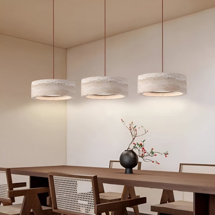 Wabi Sabi Style Travertine Stone Pendant Light HL3487