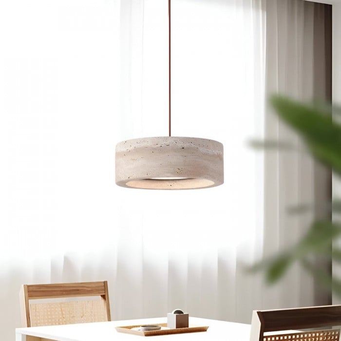Wabi Sabi Style Travertine Stone Pendant Light HL3487