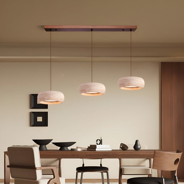 Wabi Sabi Style Travertine Stone Pendant Light HL3487
