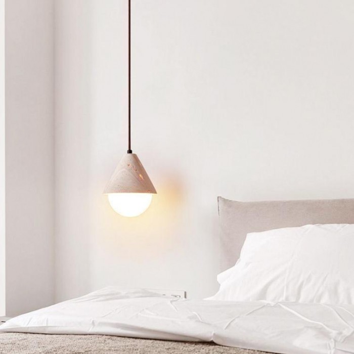 Yellow Travertine Cream Pendant Light HL3449