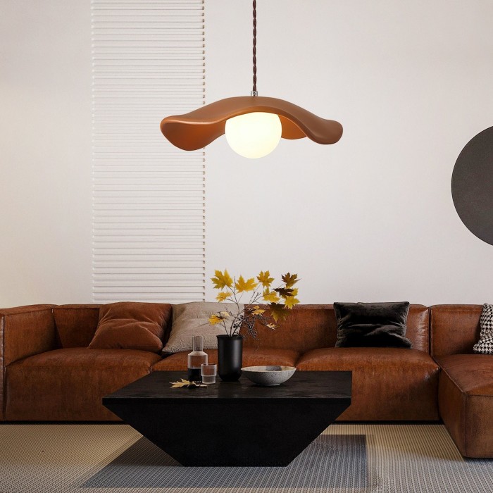 Yumi Sculptural Resin Elegance Minimalist Pendant Light HL3498