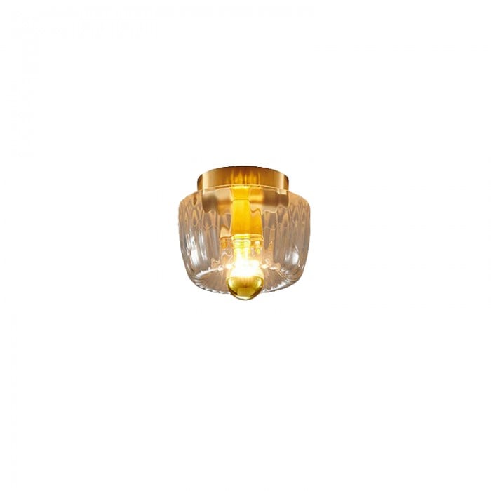 Clara Rays Contemporary Brass Glass Ceiling Light HL3504