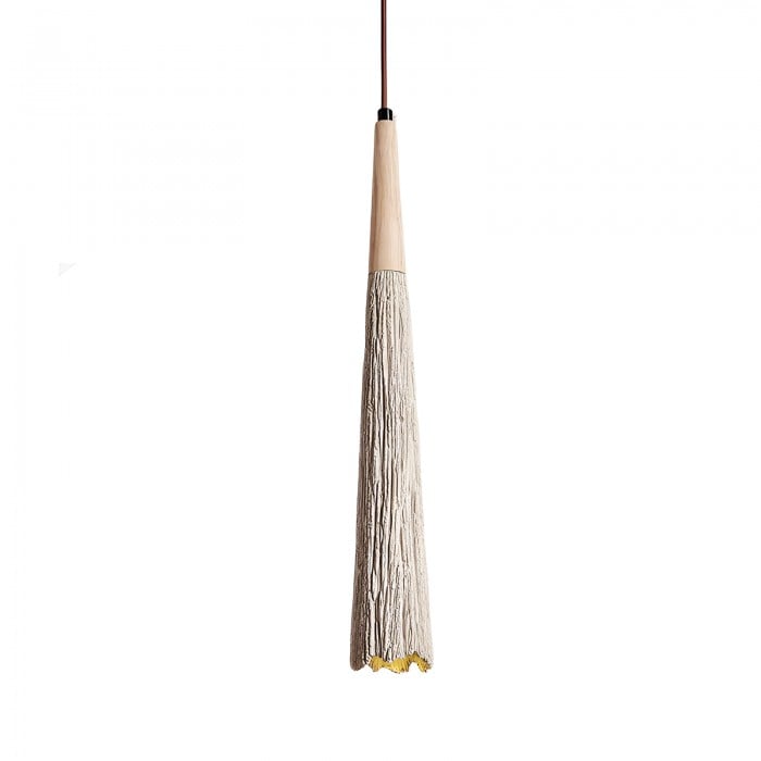 Lámpara colgante LED retro Wabi-Sabi color crema HL3472