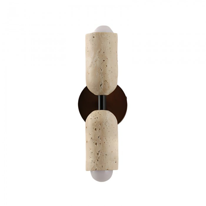 Merrill Travertijn en Hout LED-wandlamp HL3515