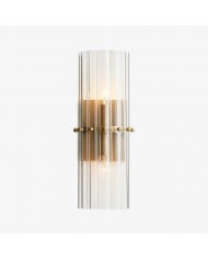 Fibura Sleek Metal Linen Shade Wall Light - Wall-Mounted Art HL1591