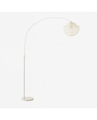 Tela Drum Shade Floor Lamp - Contemporary Fabric Standing Lamp for Home Office HL2241