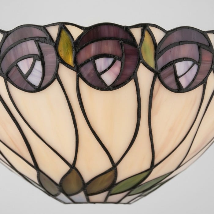 Lampada da parete Tiffany di TF Hutchinson – Elegante lampada Art Déco perfetta per il corridoio HL2179