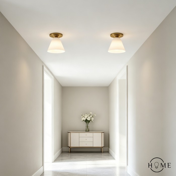 Conica Cone Flush Mount – Glazen plafondlamp voor moderne ruimtes HL1612