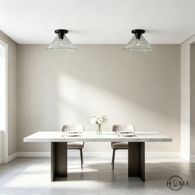 Conica Cone Flush Mount – Glazen plafondlamp voor moderne ruimtes HL1612