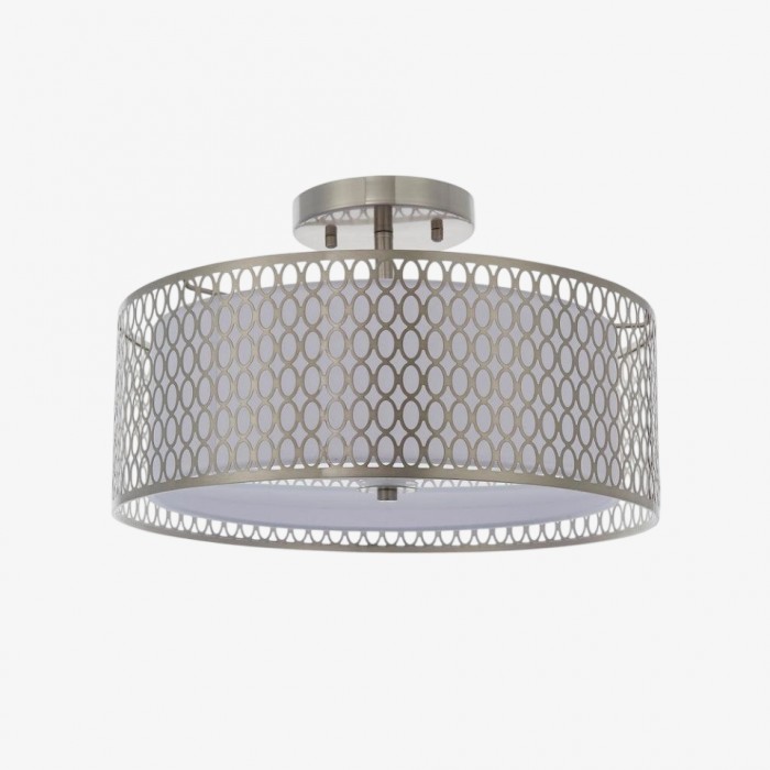 Plafonnier moderne à 3 lampes en maille - Intensité variable - Pour salon HL1825