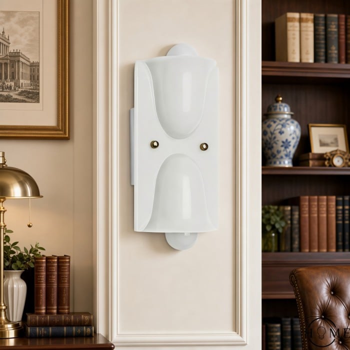 Lampada da parete vintage in resina colorata – Applique curva bidirezionale per corridoio HL3522