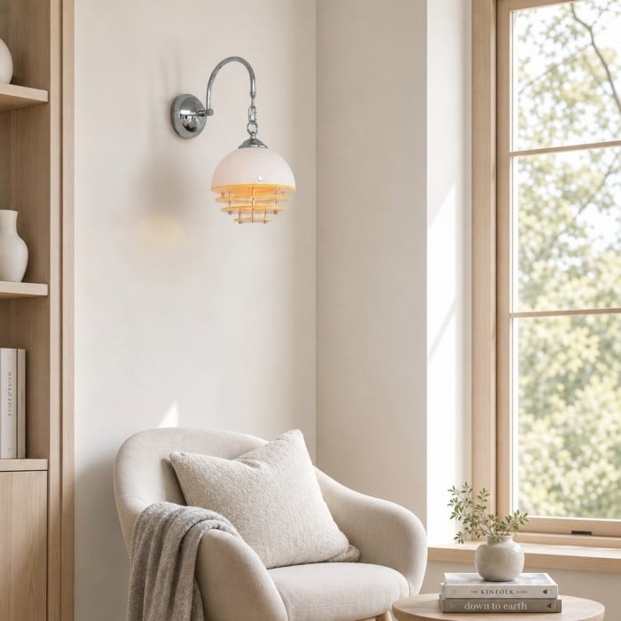 Lampada da parete Afterglow Sunset Bauhaus in vetro acrilico - Luce decorativa artistica per camera da letto HL3569