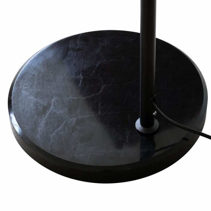 Veslin French Style Floral Arc Floor Lamp - Pleated Fabric Floor Light for Bedroom HL3524