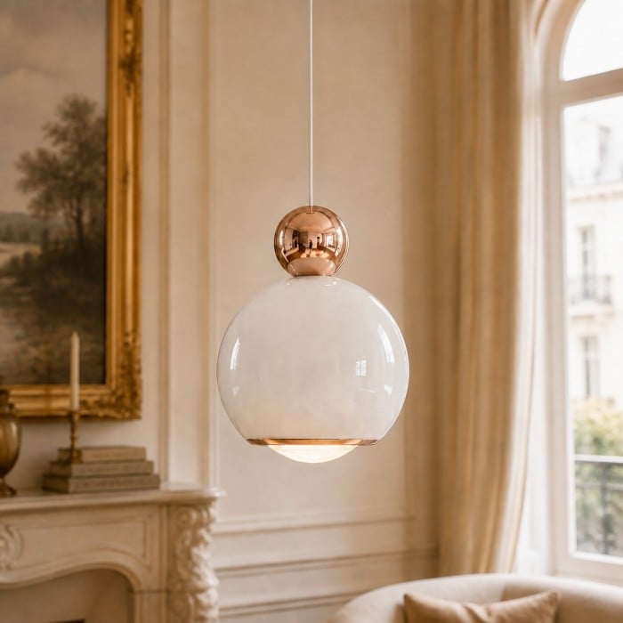 Glintap Cream Style Pendant Lamp - Adjustable Lift Pendant with Touch Tri-Color LED HL3527