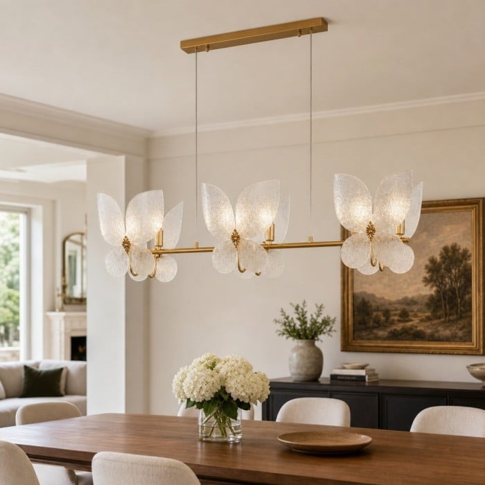 Lucenda Artistic Butterfly Chandelier - French Retro Statement Chandelier for Kitchen Island HL3554