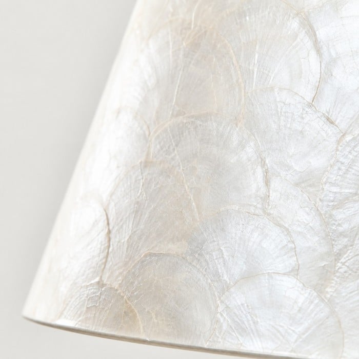 Micahell Modern Floor Lamp - Cascading Shell Shade Standing Lamp for Bedroom HL3525