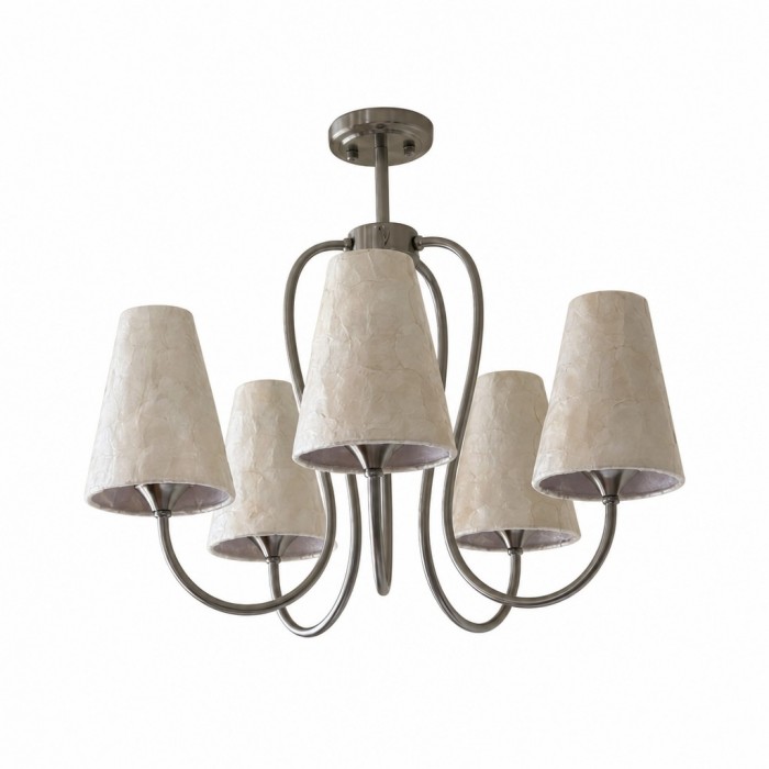 Micahell Modern Shell Pendant Light - Sculptural Multi-Head Chandelier for Living Room HL3532