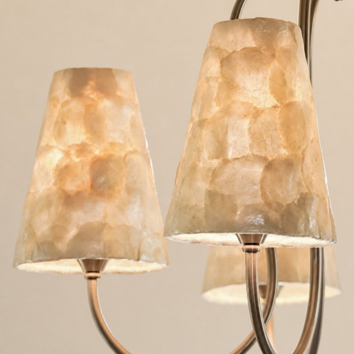 Micahell Modern Shell Pendant Light - Sculptural Multi-Head Chandelier for Living Room HL3532