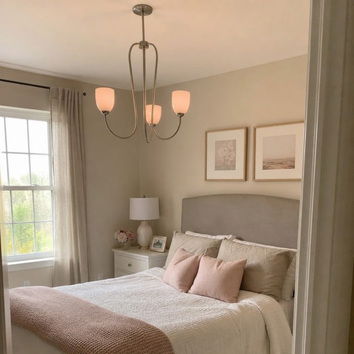 Nacrelith French Vintage Shell Chandelier - 3 Color Dimmable for Dining Room and Bedroom HL3535