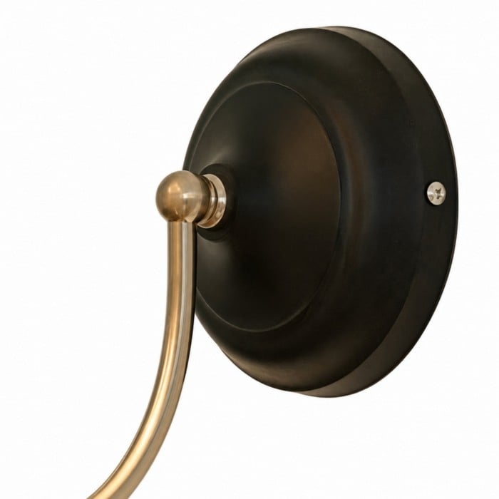 Nacrelith Vintage wandlamp met schelpstructuur - ontwerp met gebogen arm voor de slaapkamer HL3543