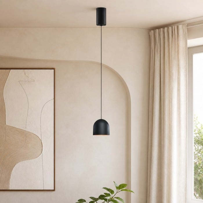 Veridia Minimalist Liftable Slim Pendant Light - Aluminum Acrylic Hanging Lamp for Bedside and Desk HL3557