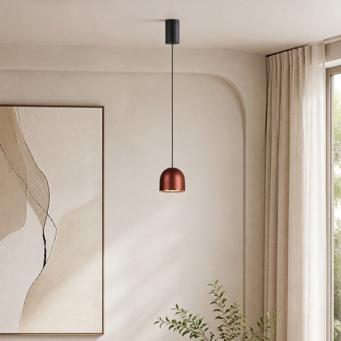 Veridia Minimalist Liftable Slim Pendant Light - Aluminum Acrylic Hanging Lamp for Bedside and Desk HL3557