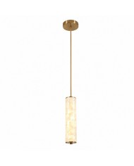 Solmire Decorative Floral Fabric Pendant Light - Metal Accent Hanging Lamp for Living Room and Dining Room HL3561