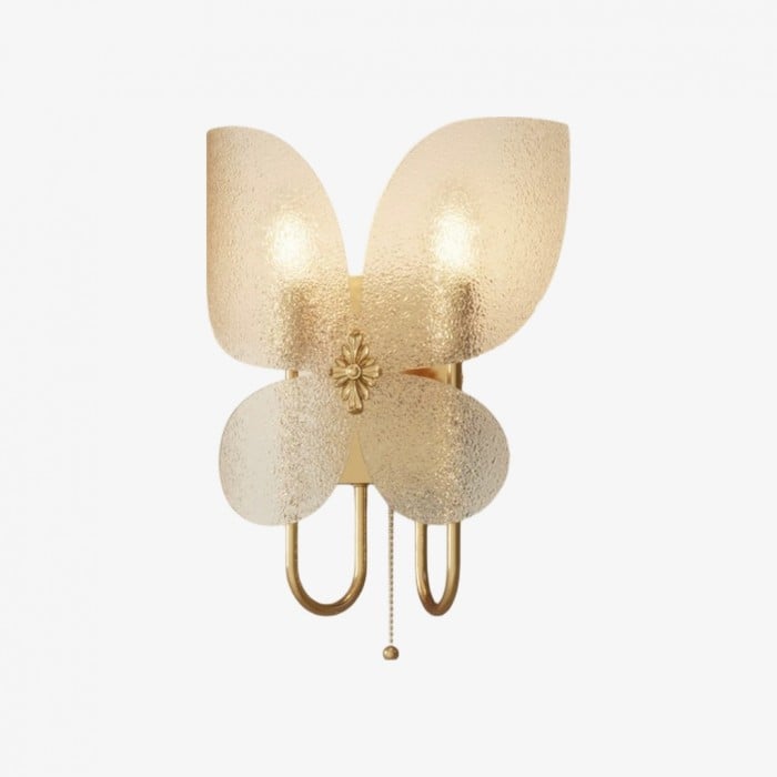 Lucenda Butterfly Art Deco wandlamp - Decoratieve wandlamp in vintage stijl voor slaapkamer of hal HL3562