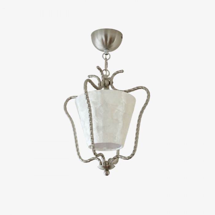Lunavera Mid-Century Capiz Shell Drum Ceiling Light for Balcony and Hallway HL3528