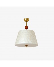 Lunavera Mid-Century Capiz Shell Drum Ceiling Light for Balcony and Hallway HL3528